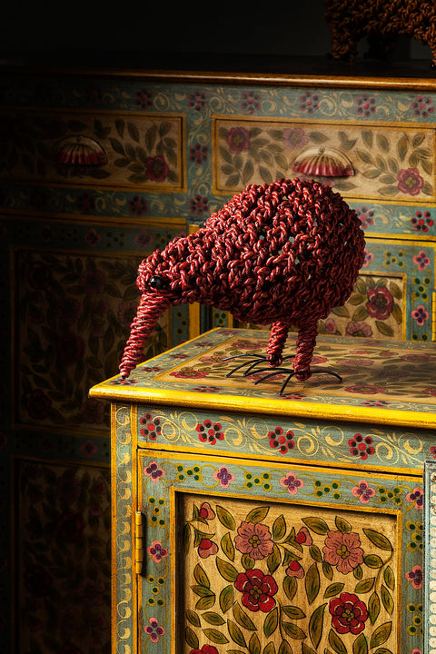 FRIDA - CREDENZA 3 CASSETTI 3 SPORTELLI ROSSO/VERDE