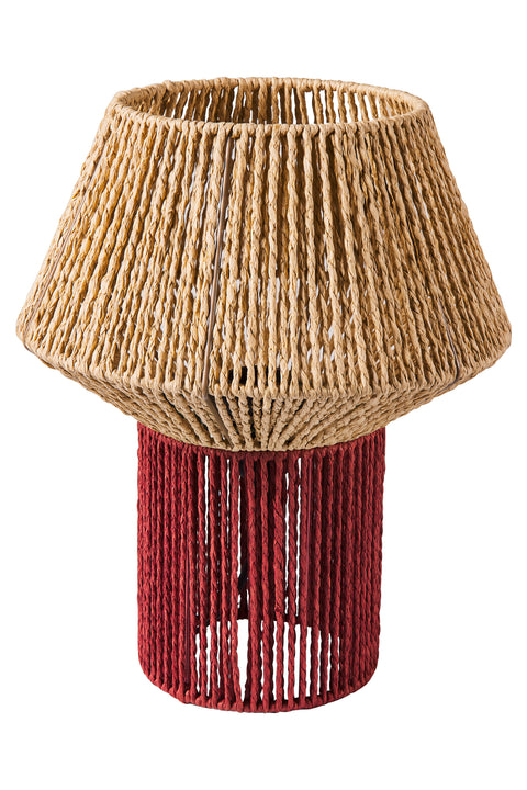 Jamaica - Abat Jour Base Burgundi Detachable Natural Hat