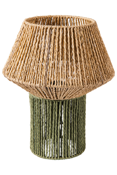 Jamaica - Abat Jour Base Green Detachable Natural Hat