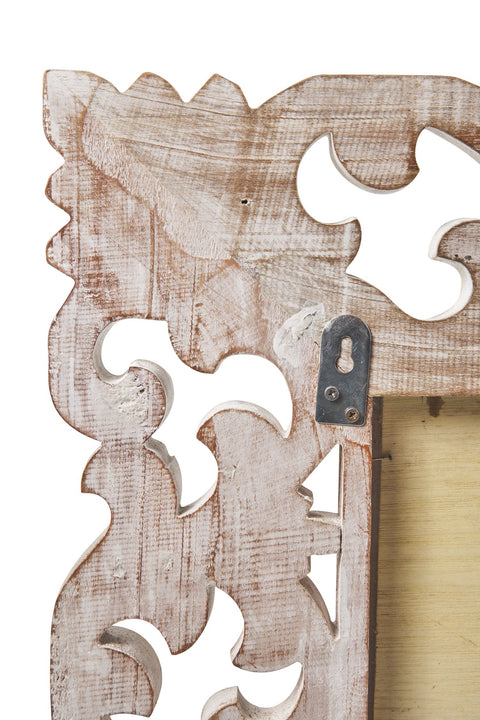 ROYAL - SPECCHIO DECORATO BIANCO DECAPATO