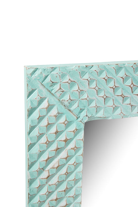 SQUARE - SPECCHIO TURCHESE MOTIVO QUADRETTO