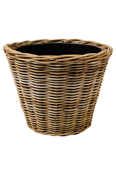 RUSH WEAVES - CESTO P,TA PIANTE CON VASO PLASTICA