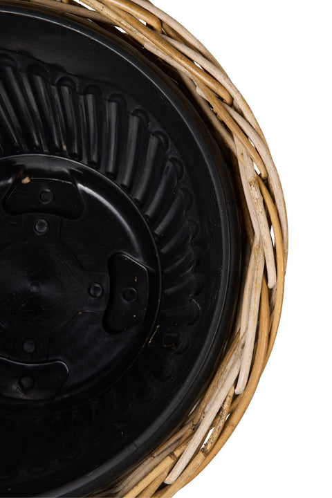 RUSH WEAVES - CESTO P,TA PIANTE CON VASO PLASTICA