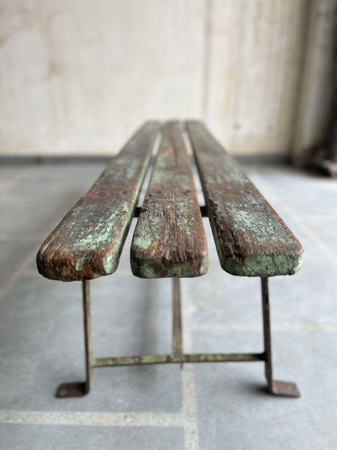 WD. IRON BENCH - PANCHINA VINTAGE IN LEGNO E FERRO
