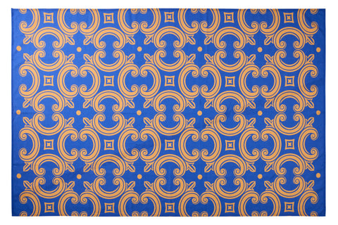 TELLARO - TOVAGLIA STAMPO GIALLO BLU 150X240  C/6 TOVAGLIOLI