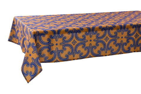 TELLARO - TOVAGLIA STAMPO GIALLO BLU 150X300