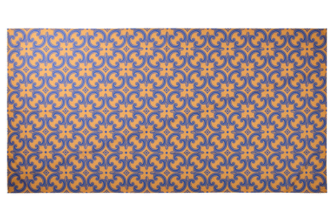 TELLARO - TOVAGLIA STAMPO GIALLO BLU 150X300