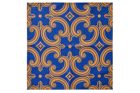 TELLARO - TOVAGLIA STAMPO GIALLO BLU 150X300