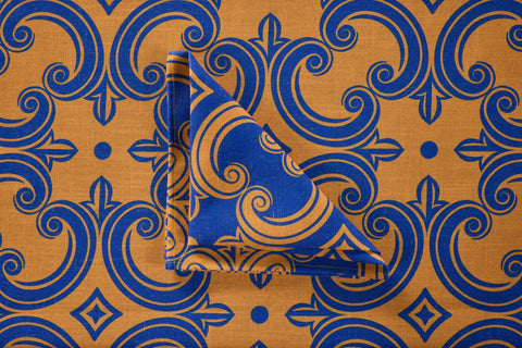 TELLARO - TOVAGLIA STAMPO GIALLO BLU 150X300