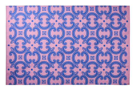 MONTEROSSO - TOVAGLIA STAMPO DECORO BLU, ROSSO 150X240 C/6TOVAGL