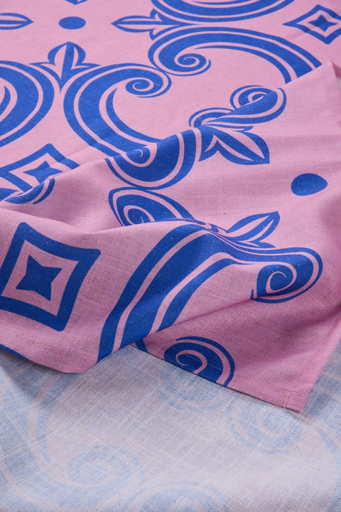 MONTEROSSO - TOVAGLIA STAMPO DECORO BLU, ROSSO 150X240 C/6TOVAGL