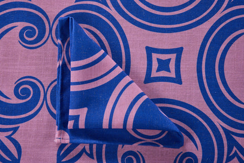 MONTEROSSO - TOVAGLIA STAMPO DECORO BLU, ROSSO 150X240 C/6TOVAGL