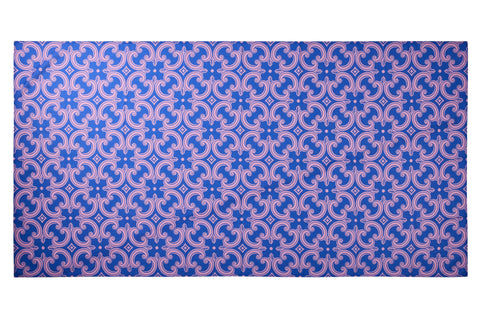 MONTEROSSO - TOVAGLIA STAMPA DECORO ROSA, BLU 150X300 C/8 TOVAGL