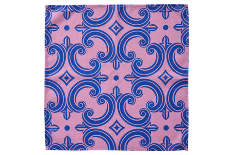 MONTEROSSO - TOVAGLIA STAMPA DECORO ROSA, BLU 150X300 C/8 TOVAGL
