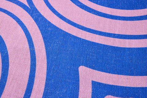 MONTEROSSO - SOTTOPIATTI SET 1/4 STAMPA DECORO ROSA BLU