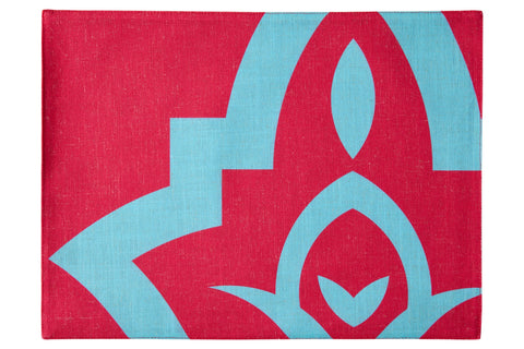 RABAT - SOTTOPIATTI SET 1/4 FANTASIA ROSSA AZZURRA