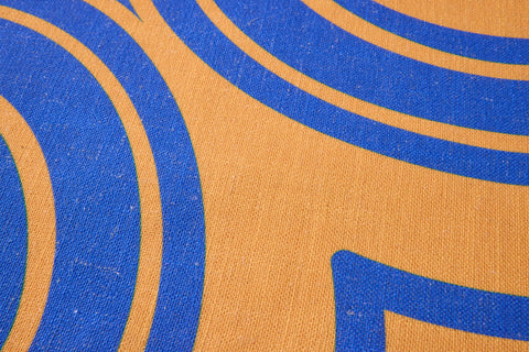 TELLARO - SOTTOPIATTI SET 1/4 STAMPA DECORO GIALLO BLU