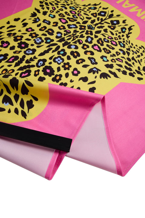 UNIMALIER - PANNELLO FUSCIA 64X97  DISEGNO LEOPARDO FIORITO