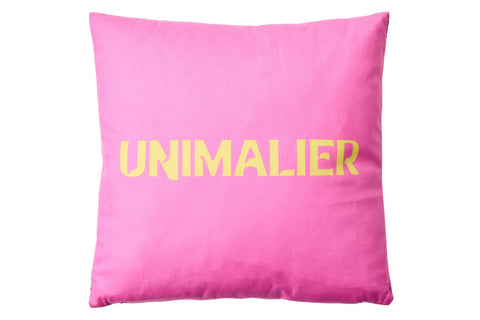 UNIMALIER - CUSCINO FUCSIA 50X50 DISEGNO LEOPARDO FIORITO