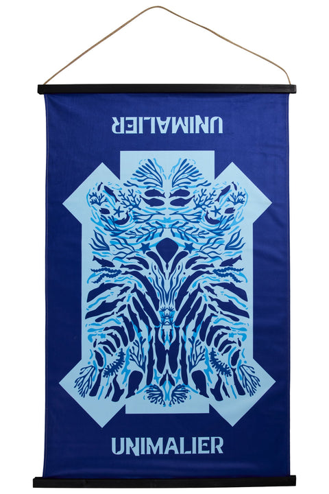 UNIMALIER - PANNELLO BLUE 80X120 DISEGNO ZEBRA MARINA
