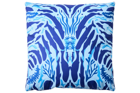 UNIMALIER - CUSCINO BLUE 50X50  DISEGNO ZEBRA MARINA