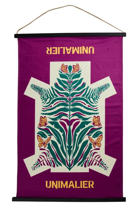 UNIMALIER - PANNELLO VIOLA 80X120 DISEGNO ZEBRA MARIPOSARIO