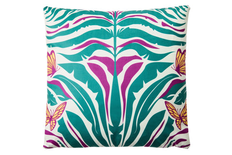 UNIMALIER - CUSCINO VIOLA 50X50 DISEGNO ZEBRA MARIPOSARIO