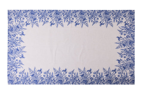 FONTAINEBLEAU - TOVAGLIA STAMPA FIORI BLU 150X300 C/8 TOVAGLIOLI