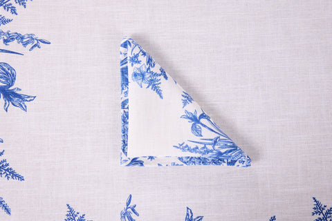 FONTAINEBLEAU - TOVAGLIA STAMPA FIORI BLU 150X300 C/8 TOVAGLIOLI