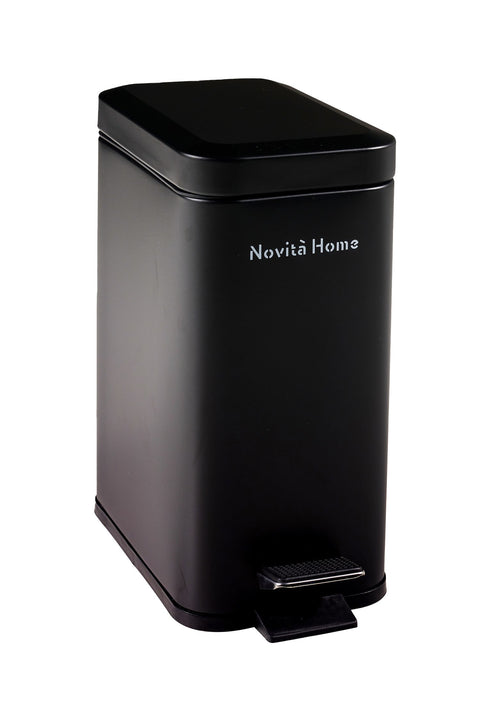 DAILY TRASH - Pattumiera Nera Opaca Squadrata 5L Soft-Close