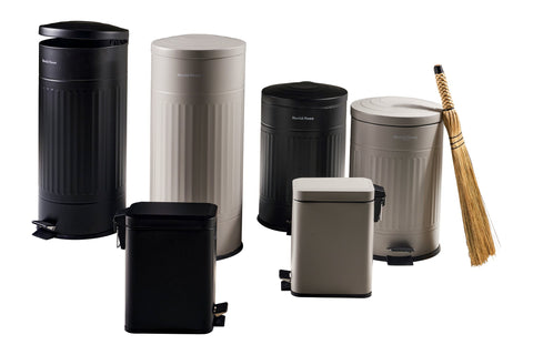 DAILY TRASH - Pattumiera Nera Opaca Squadrata 5L Soft-Close