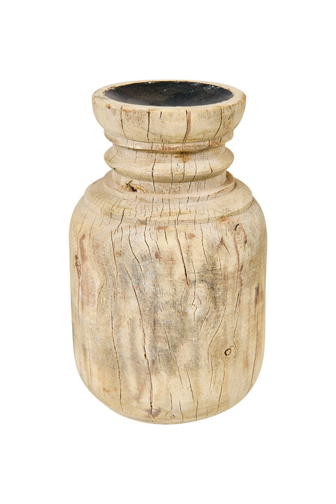 P.TA CANDELE GRANDE LEGNO RICICLATO