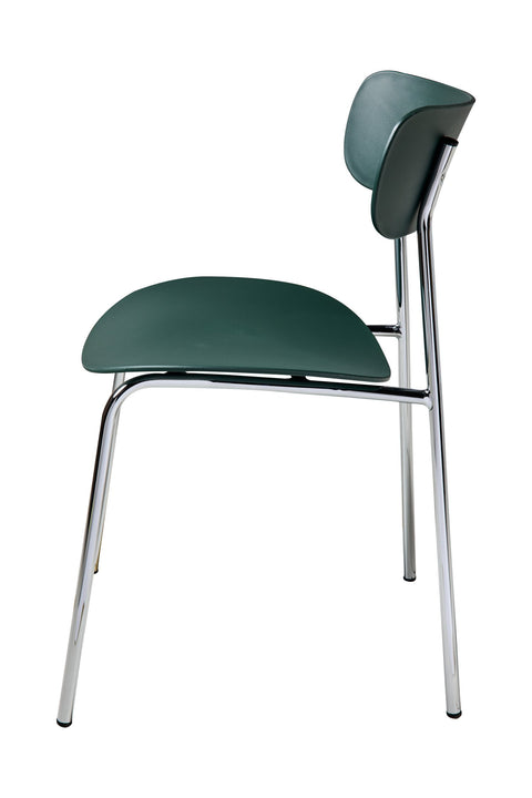 DOJA - SEDIA PP VERDE SCURO GAMBE METALLO