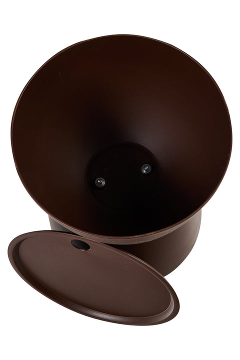 ZENO - TAVOLINO CON CONTENITORE IN PP MARRONE