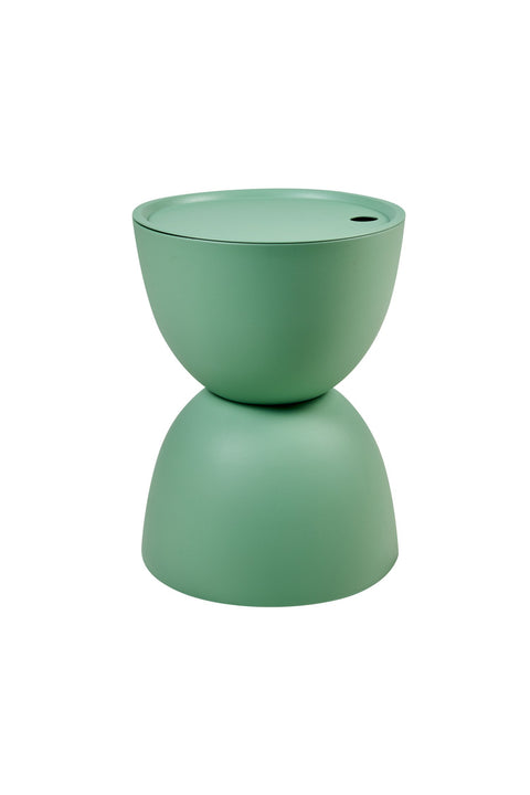 ZENO - TAVOLINO CON CONTENITORE IN PP VERDE CHIARO