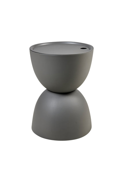 ZENO - TAVOLINO CON CONTENITORE IN PP GRIGIO