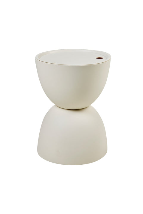 ZENO - TAVOLINO CON CONTENITORE IN PP BIANCO