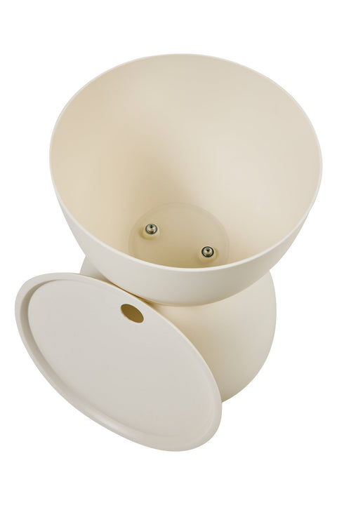 ZENO - TAVOLINO CON CONTENITORE IN PP BIANCO