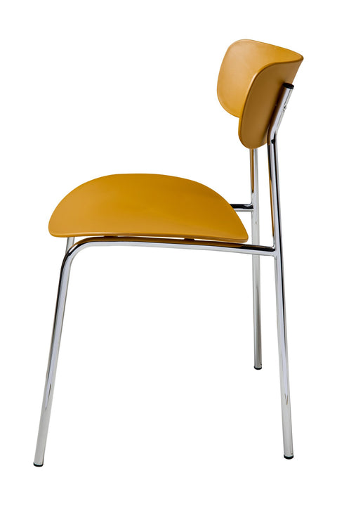 DOJA - SEDIA COLOR OCRA GAMBE METALLO