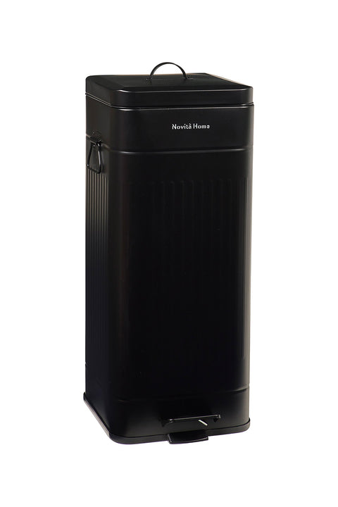 DAILY TRASH - PATTUMIERA NERA OPACA SQUADRATA 30L SOFTCLOSE