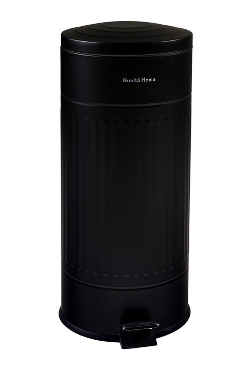 DAILY TRASH - PATTUMIERA NERA OPACA ROTONDA 30L SOFTCLOSE