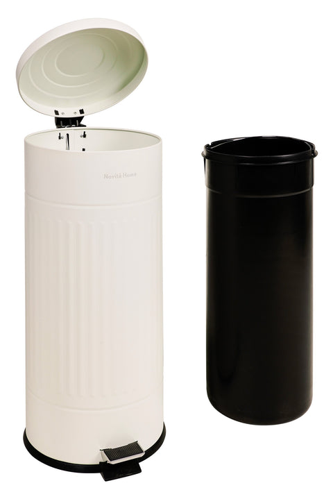 DAILY TRASH - PATTUMIERA BIANCA OPACA ROTONDA 30L SOFTCLOSE