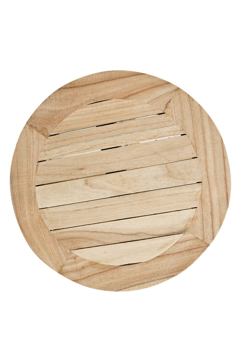 TAVOLINO ROTONDO CON GAMBE INTRECCIATE CORDA