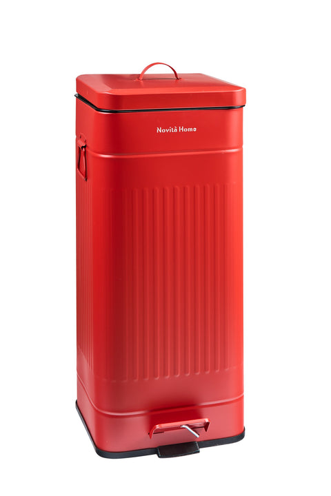 DAILY TRASH - PATTUMIERA ROSSO MATTONE SQUADRATA 30 L SOFT CLOSE