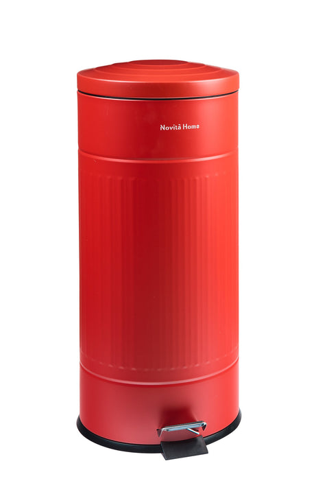 DAILY TRASH - PATTUMIERA ROSSO MATTONE OPACA ROTONDA 30 L