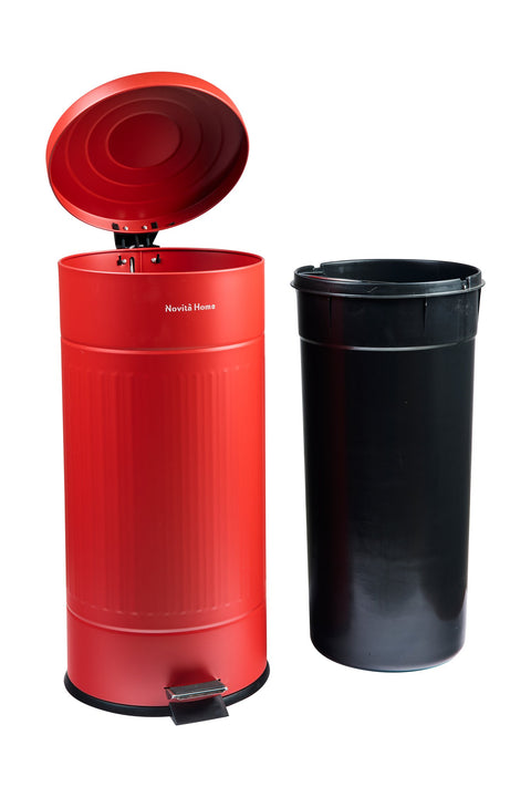 DAILY TRASH - PATTUMIERA ROSSO MATTONE OPACA ROTONDA 30 L