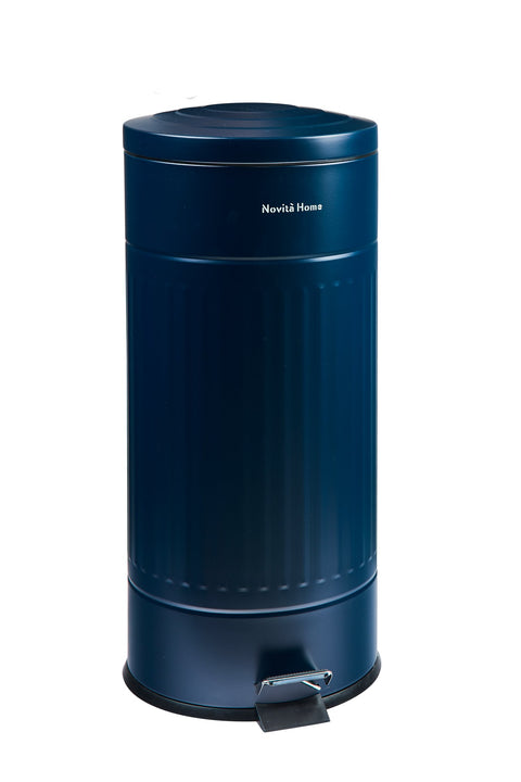 DAILY TRASH - PATTUMIERA BLU PROFONDO ROTONDA 30L SOFT-CLOSE