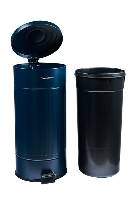 DAILY TRASH - PATTUMIERA BLU PROFONDO ROTONDA 30L SOFT-CLOSE