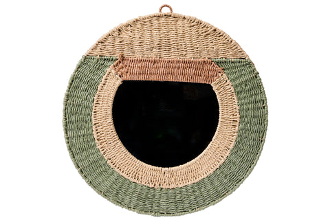 COGHINAS - SPECCHIO PAPER LOOM MIX GREEN TONDO