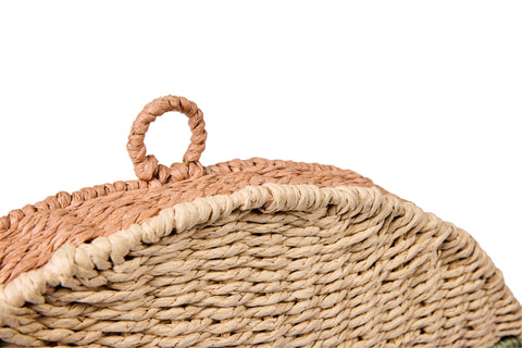 COGHINAS - SPECCHIO PAPER LOOM MIX GREEN TONDO